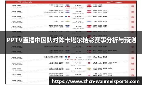 PPTV直播中国队对阵卡塔尔精彩赛事分析与预测